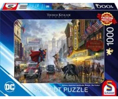 Obrázok produktu pre Schmidt Spiele Thomas Kinkade Studios: DC - Batman, Superman a Wonder Woman - The Trinity, puzzle (1000 dielikov) - Schmidt Spiele 57589 - (počet dielikov puzzle / až 2000 dielikov)