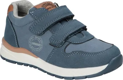 Produktbild von AMERICAN CLUB XD131 Solide Kinderschuhe mit Klettverschluss, modische Kinderschuhe, profilierte Innensohle aus Naturleder, Casual, Marineblaue 29