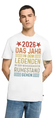 Produktbild von Spreadshirt 2026 Legende Ruhestand Rentner Pensionär Geschenk Männer Premium T-Shirt, XXL, Weiß