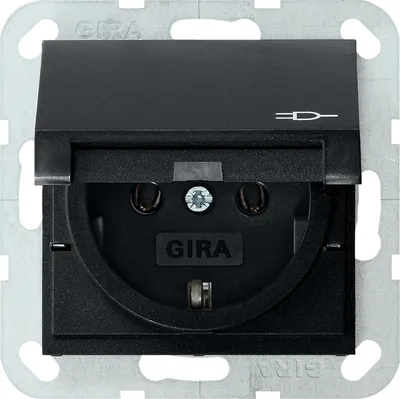 Produktbild von Gira Schuko-Steckdose sw 0454005