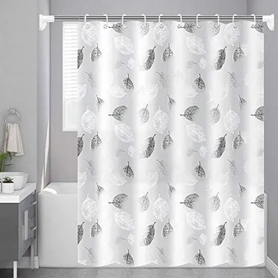 Imagen del producto de Cortina de ducha de 180x180 cm, de PEVA, estampada, gruesa, impermeable y translúcida