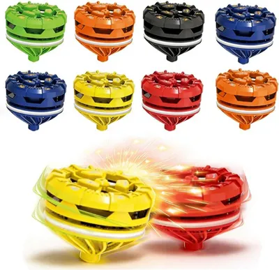 Productafbeelding van Gastgeschenken - Set van 8 - Cadeautje voor kinderverjaardag - Spellen - Fonkelende gyroscoop - Tolspel - Tombola