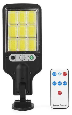 Productafbeelding van Zonnepaneel-LED-lamp met bewegingssensor en afstandsbediening - energiezuinige en milieuvriendelijke verlichting