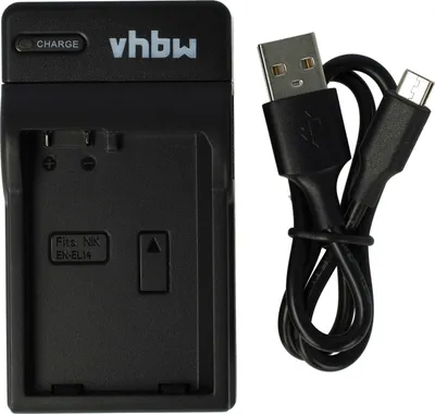 Produktbild von vhbw USB Ladegerät kompatibel mit Nikon D5500, D5600 Kamera Camcorder/Akku - Ladeschale, Ladeanzeige, 8,4 V