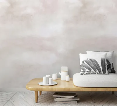 Produktbild von NEWROOM Tapete Beige Vliestapete Himmel - Wandbild Modern Weiß  Wolken  Tapete