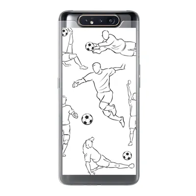 Produktbild von MuchoWow® Handyhülle Schutzhülle Hülle für Samsung Galaxy A80 Eine Illustration von Spielern in verschiedenen Positionen - Junge - Mädchen - Kinder Silikon Softcase Handy Hülle - Schutzdeckel