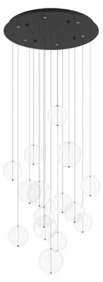Obrázok produktu pre Čierna závesná lampa Espardello, priemer 58 cm