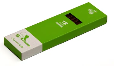 Produktbild von Jolly 3000-0286 Supersticks Buntstifte Kinderfest, dunkelbraun (12er Pack)