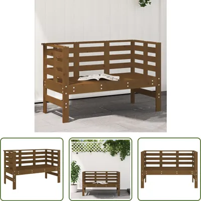 Produktbild von The Living Store Gartenbank Honigbraun 111,5x53x71 cm Massivholz Kiefer