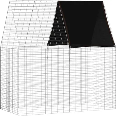 Produktbild von vidaXL Hasenkäfig Silber 200 x 100 x 210 cm Verzinkter Stahl