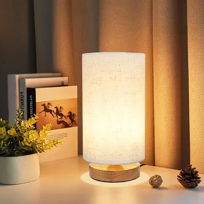 Image de Lampe de lecture - Lampe pour livres - Lecture au lit - Intensité réglable - 12x12x24 cm - Lin