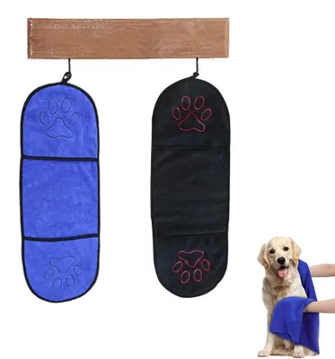 Zdjęcie produktu dla 2 sztuki ultra-absorbujące ręczniki z mikrofibry dla zwierząt - 65 x 23 cm