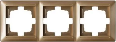 Produktbild von Universal Rahmen 3-fach Premium serie STILE Bronze