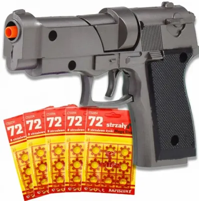 Produktbild von Spielzeugpistole - Metallischer Spielzeugrevolver mit 72 Kapseln – Farben wählbar, ideal für kreative Rollenspiele und militärische Abenteuer für Kinder