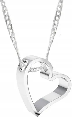 Image de Collier en argent avec pendentif en forme de cœur, ARGENT 925