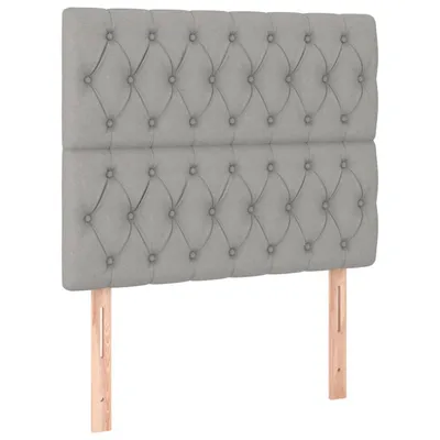 Zdjęcie produktu dla Zagłówek jasnoszary 90x7x118/128 cm tkanina