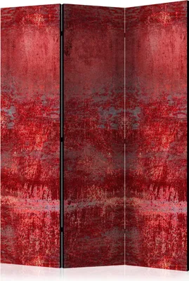 Zdjęcie produktu dla Parawan jednostronny Tła i desenie 135x172 cm 3-częściowy czerwony