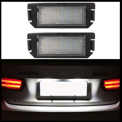 Für Hyundai Coupe Genesis i20 Terracan Veloster XG 2x LED Kennzeichenbeleuchtung in der Farbe von GOLDCAR
