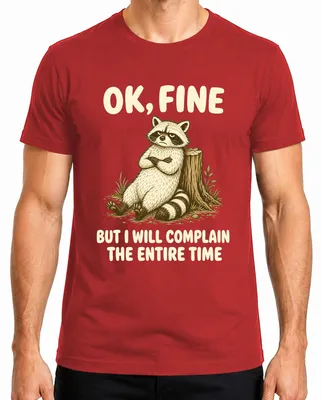 Imagen del producto de De acuerdo, pero me quejaré todo el tiempo. Camiseta sarcástica para hombre, color rojo, talla XXL