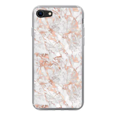 Produktbild von MuchoWow® Handyhülle Schutzhülle Hülle für iPhone SE 2020 Marmor - Roségold - Luxus - Muster Silikon Softcase Handy Hülle - Kartenbesitzer