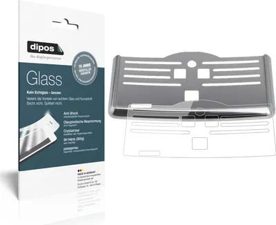Produktbild von 2x Schutzfolie für SAECO PicoBaristo SM5572/10 Tropfblech - Anti-Shock 9H Folie dipos Glass Kunststoffglas