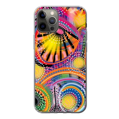 Produktbild von MuchoWow® Handyhülle Schutzhülle Hülle für iPhone 13 Pro Formen - Kunst - Muster - Psychedelisch Silikon Softcase Handy Hülle - Handy-Tasche
