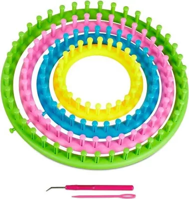 Image de ensemble d'anneaux à tricoter en 6 parties