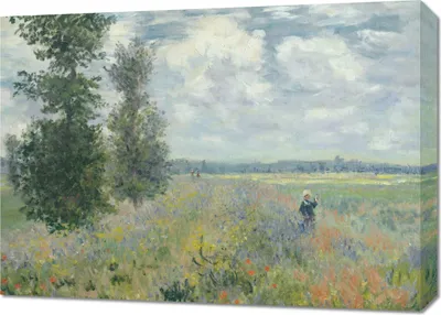 Produktbild von Bild 70x50cm Mohnfelder bei Argenteuil, Monet Vintage