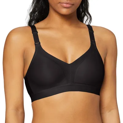 Produktbild von Sport-BH Damen für Yoga und Pilates, Schwarz, 85D