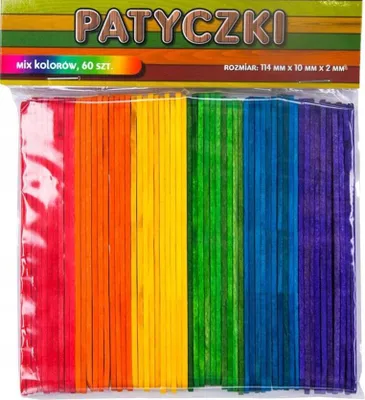 Obrázok produktu pre Tyčinky 6 farieb, balenie 60 kusov, 114x10x2mm