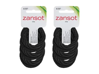 Imagen del producto de Zansot, 6 unidades de gomas elásticas para el pelo, grandes, de tela, color