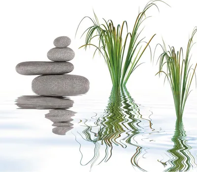 Produktbild von Leinwandbild - Motiv: Wellness Steinturm - 35 x 35cm
