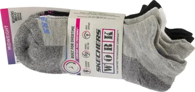 Produktbild von Skechers 3pk Arbeit Lowcut Womens Socken S119052-GRBK