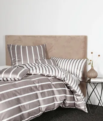 Produktbild von Janine Design Mako-Satin-Bettwäsche-Garnitur 39028 modernclassic Farbe vulkan Größe 135x200+80x80