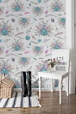 Produktbild von Coloray Fototapete 312x219 cm Vlies-Fototapete - Für Pastell-Blumenfedern