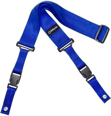 Zdjęcie produktu dla DiMarzio DD2200 Clip Lock Blue Tekstylne gitarowe pasy