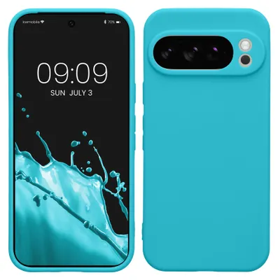 Produktbild von kwmobile Handyhülle für Google Pixel 10 Pro Hülle - weiches Handy Silikon Case - Schutzhülle Cover - Cool Glacier