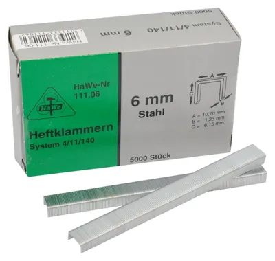 Produktbild von HaWe Klammern für Rapid 11 + 54 / 6 mm System 11/140