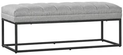 Produktbild von HOMCOM Sitzbank Polsterbank in Leinenoptik 120 x 44 x 45,5 cm Hellgrau