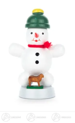Obrázok produktu pre Vianočná miniatúra snehuliaka s kravičkou Výška cca 6 cm NOVINKA