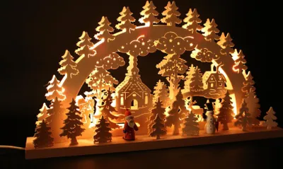 Produktbild von Original Erzgebirgischer Marken Schwibbogen Lichterbogen 60 x 31 cm S60-2_3