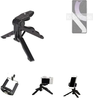 Produktbild von K-S-Trade Stativ Tisch-Ständer Dreibein Handy-Stativ Ständer kompatibel mit Xiaomi Civi 2 Mini-Stativ Smartphone Tripod Handy-Stativ aus Plastik