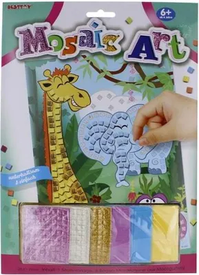 Obrázok produktu pre Besttoy - Glitzermosaik Bastelset - Dschungeltiere