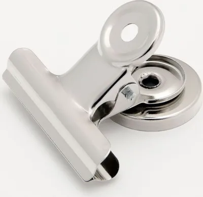 Obrázek produktu pro Klipy kovové stříbrné - 50 mm + magnet