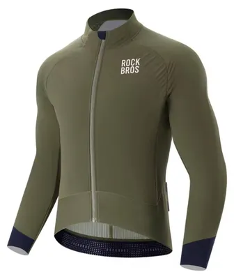 Zdjęcie produktu dla Kurtka rowerowa Rockbros YDWT014 zimowa polarowa dwuwarstwowa rozmiar XL - zielona