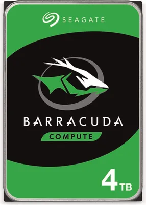 A product shot of a Seagate Barracuda hard drive.