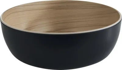 Image de APS Frida Schale Holzoptik/schwarz, Inhalt: 1,80 Liter, Höhe: 75 mm, ø: 215 mm