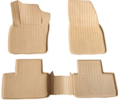 Produktbild von 3D Gummi Fussmatten für VOLVO XC40 | BJ ab 2017> | beige passgenau mit Rand