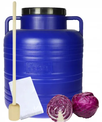 Zdjęcie produktu dla Zestaw Do Kieszenia Kapusty Beczka 80L Worek + Tłuczek Zakrętka