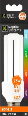 Immagine prodotto di Reptile Systems - Reptile Lamp Pro, lampada compatta E27 - 12% UVB, 23W